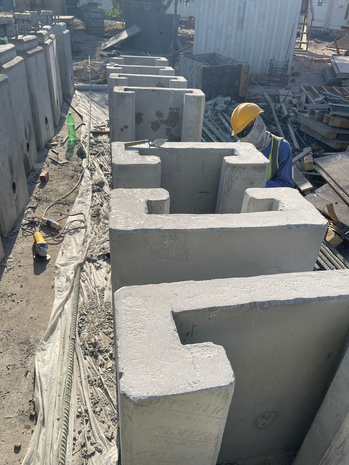 precast concrete manholes or junction boxes